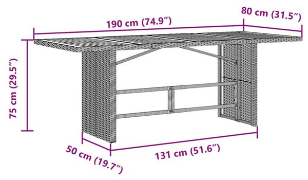 VidaXL 8 Személyes Polyrattan Kerti Bútor