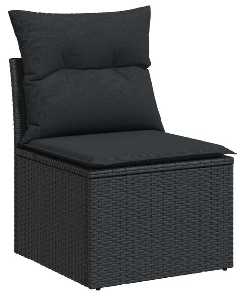 VidaXL Polyrattan Kerti Ülőgarnitúra - 11 részes - Fekete