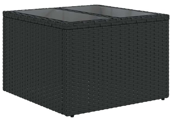 VidaXL Polyrattan Kerti Ülőgarnitúra - 6 részes - Fekete