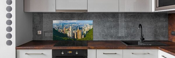 Hátfal panel konyhai Hong kong panoráma