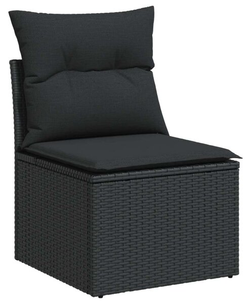 VidaXL Polyrattan Kerti Ülőgarnitúra - 11 részes - Fekete