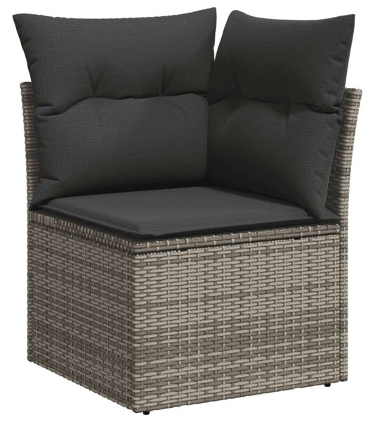 VidaXL Polyrattan Kerti Ülőgarnitúra - 8 részes - Világosszürke