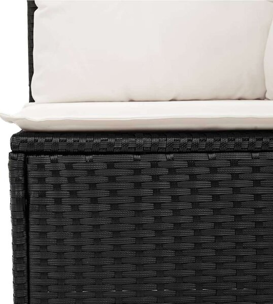 VidaXL Polyrattan Kerti Ülőgarnitúra - 6 részes - Fekete