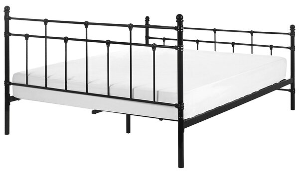 Ágy Fém LYNX 160 x 200 cm Fekete