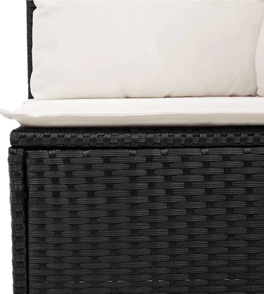 VidaXL Polyrattan Kerti Ülőgarnitúra - 10 részes - Fekete