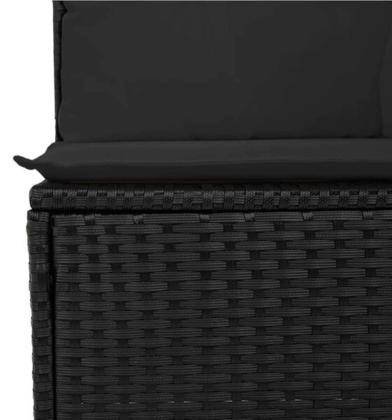 VidaXL Polyrattan Kerti Ülőgarnitúra - 9 részes - Fekete