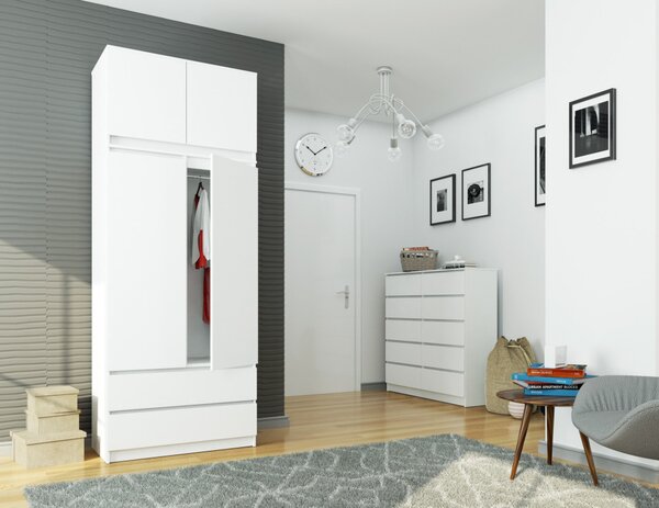 AKORD CLP Szekrény Rátét 90 cm Fehér Laminált