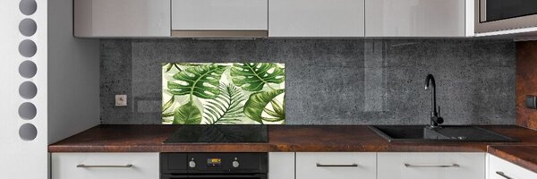 Konyhai hátfalpanel Trópusi levelek