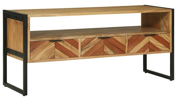 VidaXL TV szekrény fiókkal Barna 100 x 35 x 50 cm Tömör akácfa
