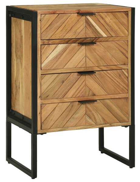 VidaXL Highboard 50x35x75 cm Tömör fa Akác
