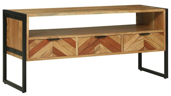 VidaXL TV szekrény fiókkal Barna 100 x 35 x 50 cm Tömör akácfa