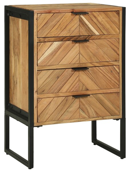 VidaXL Highboard 50x35x75 cm Tömör fa Akác
