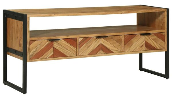 VidaXL TV szekrény fiókkal Barna 100 x 35 x 50 cm Tömör akácfa