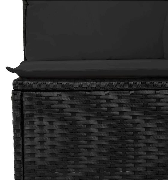 VidaXL Polyrattan Kerti Ülőgarnitúra - 11 részes - Fekete