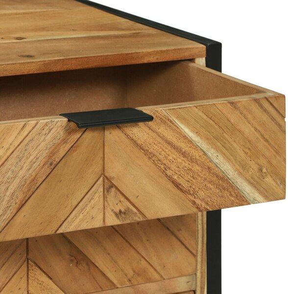 VidaXL Highboard 50x35x75 cm Tömör fa Akác