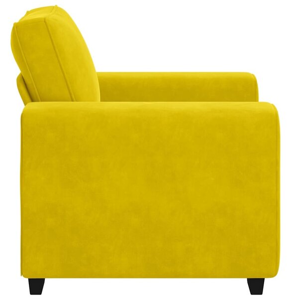 VidaXL sárga bársony kanapéfotel 100x77x82 cm