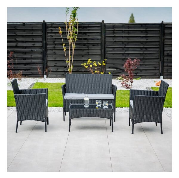 Patio Edwige kerti bútor garnitúra fekete