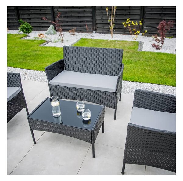Patio Edwige kerti bútor garnitúra fekete
