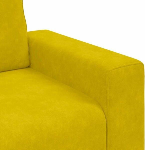 VidaXL sárga bársony kanapéfotel 100x77x82 cm