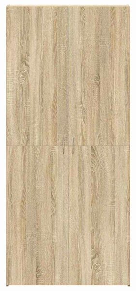 VidaXL Cipőszekrény polcokkal ajtóval Barna 80 x 35.5 x 180 cm Faanyag