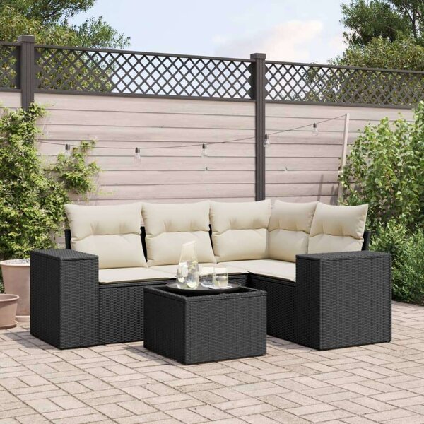 VidaXL Polyrattan Kerti Kanapé - 5 részes szett