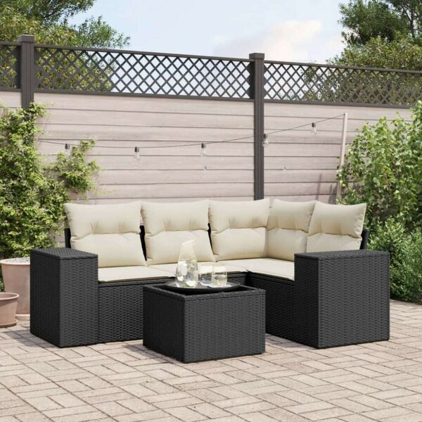 VidaXL Polyrattan Kerti Kanapé - 5 részes szett