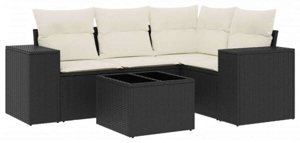VidaXL Polyrattan Kerti Kanapé - 5 részes szett
