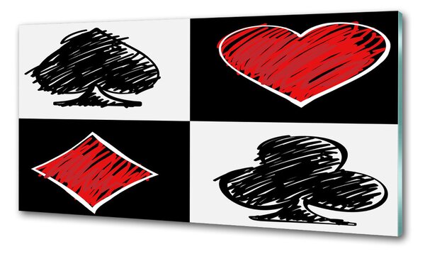 Konyhai falburkoló panel Card színek