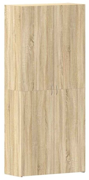 VidaXL Cipőszekrény polcokkal ajtóval Barna 80 x 35.5 x 180 cm Faanyag