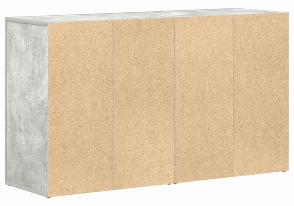 VidaXL Széf fiókkal Beton szürke 120 x 36 x 69 cm Faanyag