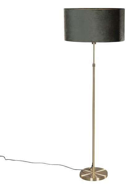Állólámpa arany ovális bársony lámpabúrával, zöld, 50 cm - Parte