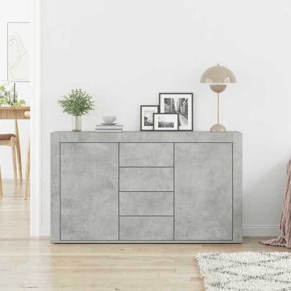 VidaXL Széf fiókkal Beton szürke 120 x 36 x 69 cm Faanyag