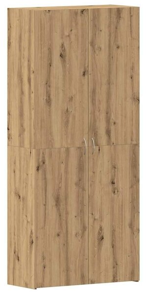 VidaXL Cipőszekrény polcokkal ajtóval Barna 80 x 35.5 x 180 cm Faanyag