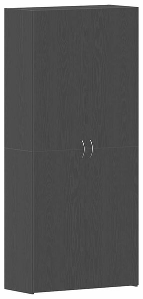 VidaXL Cipőszekrény polcokkal Fekete 80 x 35.5 x 180 cm Faanyag