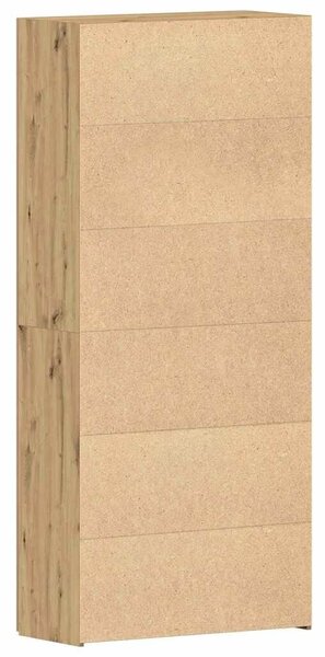 VidaXL Cipőszekrény polcokkal ajtóval Barna 80 x 35.5 x 180 cm Faanyag