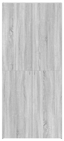 VidaXL Cipőszekrény polcokkal Szürke 80 x 35.5 x 180 cm Faanyag
