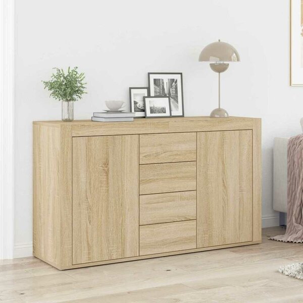 VidaXL Széf fiókkal sonoma tölgy 120 x 36 x 69 cm Faanyag