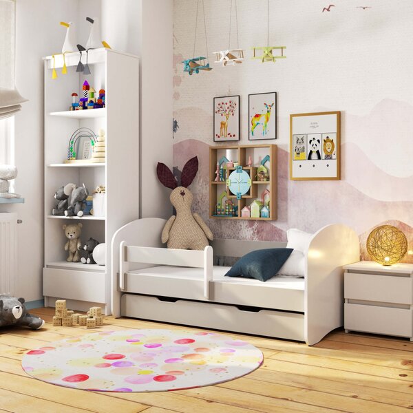AKORD Smile Gyerekágy 180x90 Szürke Laminált Védőkorláttal