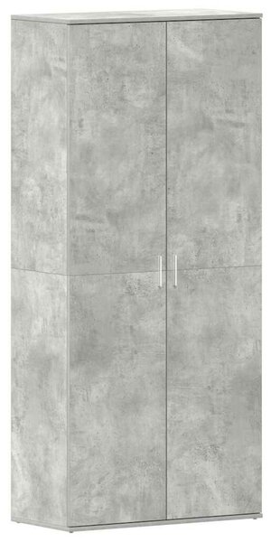 VidaXL Cipőszekrény ajtóval Szürke 80 x 39 x 180 cm Faanyag