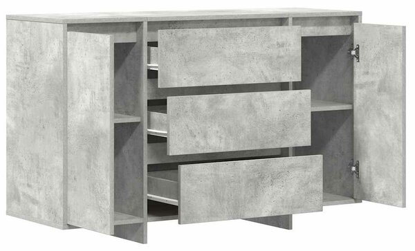 VidaXL Széf Beton Szürke 120 x 41 x 75 cm Szerelt Fa