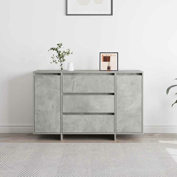 VidaXL Széf Beton Szürke 120 x 41 x 75 cm Szerelt Fa