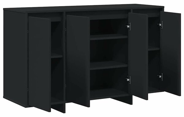 VidaXL Széf Fekete 120 x 41 x 75 cm Faanyag