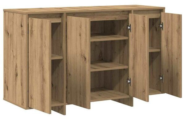 VidaXL Széf kézműves tölgy 120 x 41 x 75 cm Faanyag