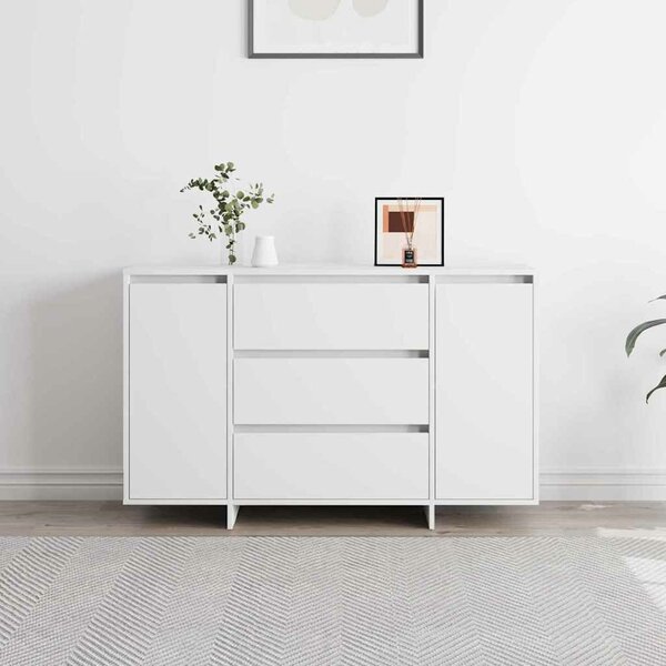 VidaXL Széf fiókkal Fehér 120 x 41 x 75 cm Faanyag