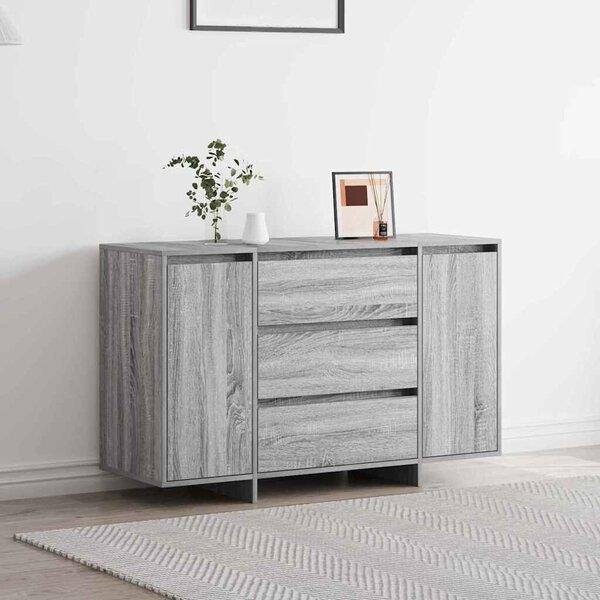 VidaXL Széf fiókkal Szürke sonoma 120 x 41 x 75 cm Faanyag