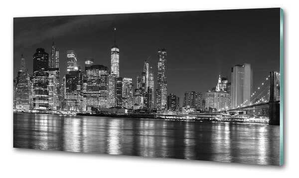 Hátfal panel konyhai Manhattan éjjel