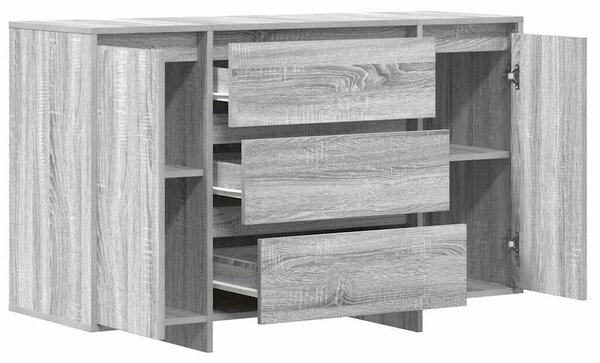 VidaXL Széf fiókkal Szürke sonoma 120 x 41 x 75 cm Faanyag