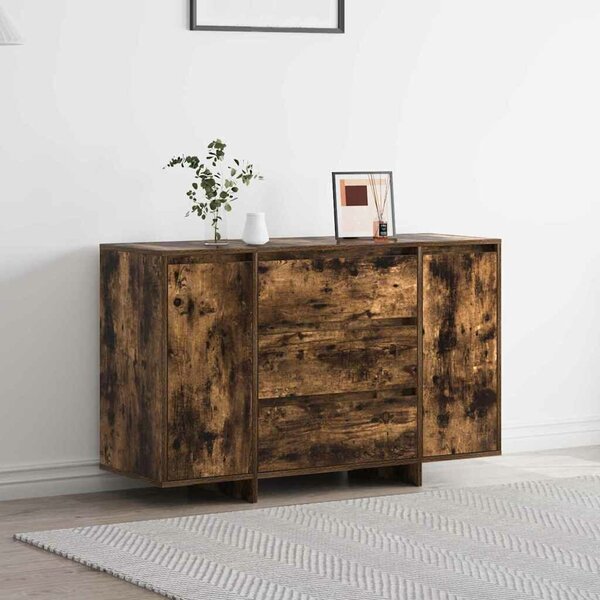 VidaXL Széf fiókkal Füstölt tölgy 120 x 41 x 75 cm Faanyag