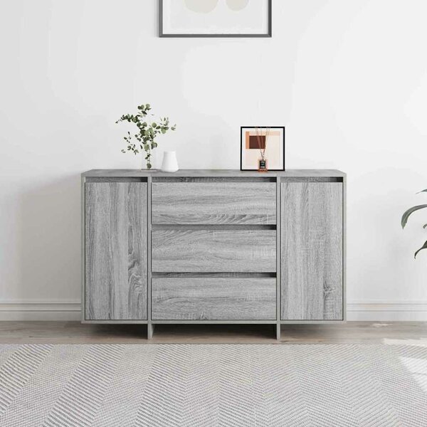 VidaXL Széf fiókkal Szürke sonoma 120 x 41 x 75 cm Faanyag