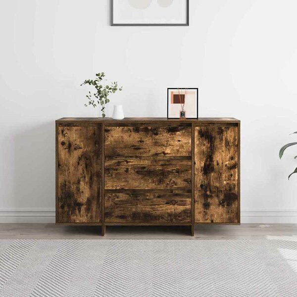 VidaXL Széf fiókkal Füstölt tölgy 120 x 41 x 75 cm Faanyag